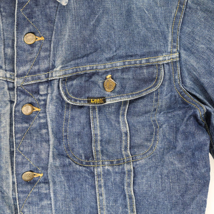 Lee Vintage Blue Denim Jacket Medium Cotton Denim Collared Neckline