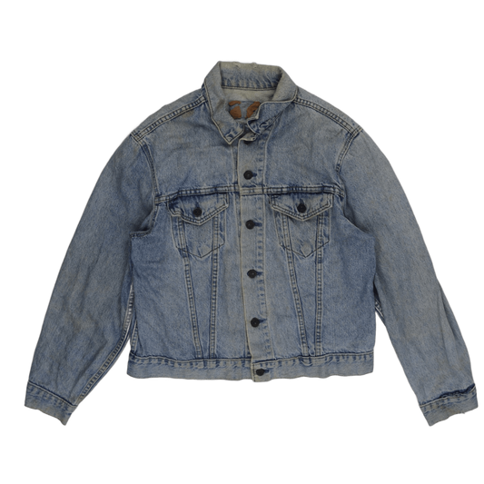 Levi's Vintage Stonewash Blue Denim Jacket Large 100 Percent Cotton Collared