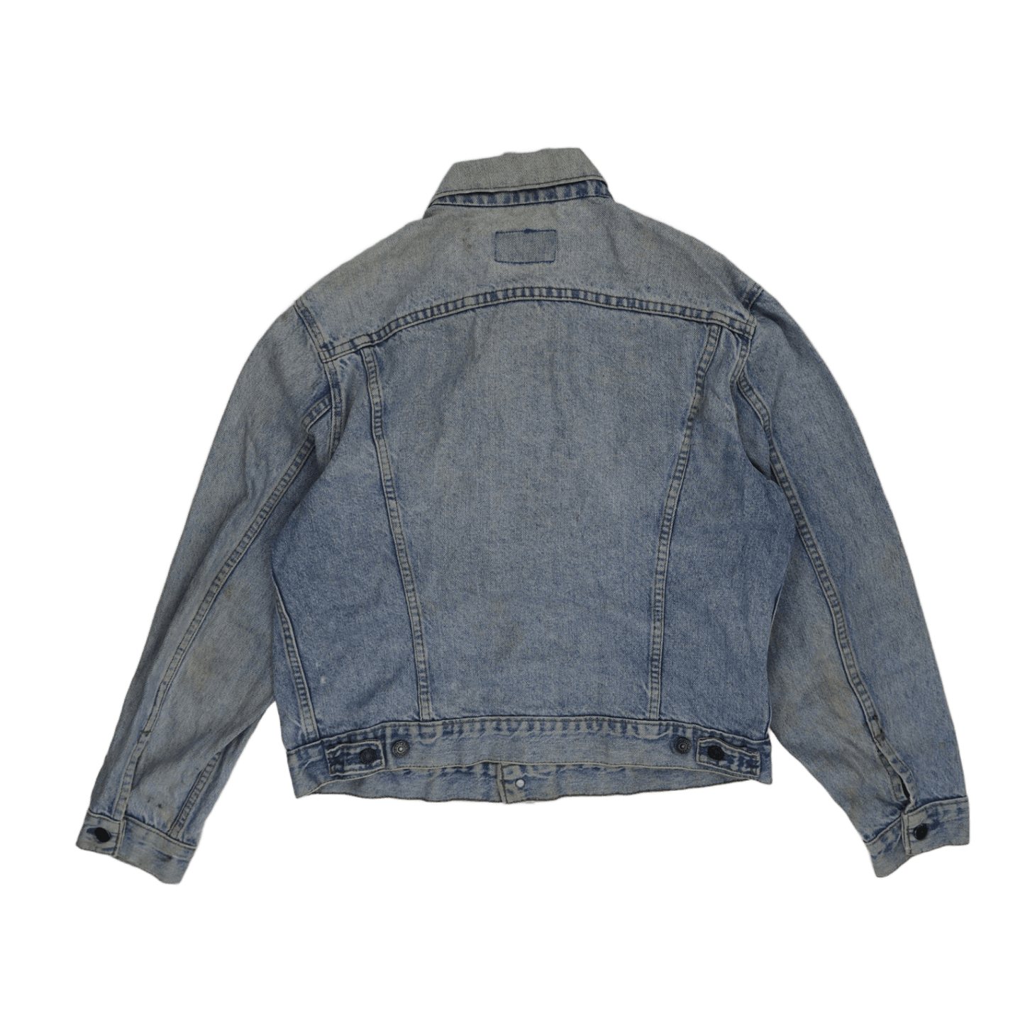 Levi's Vintage Stonewash Blue Denim Jacket Large 100 Percent Cotton Collared