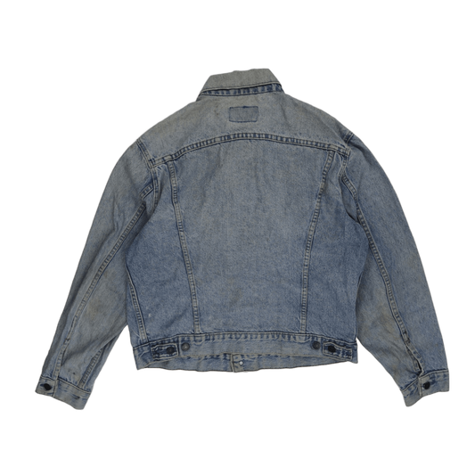 Levi's Vintage Stonewash Blue Denim Jacket Large 100 Percent Cotton Collared