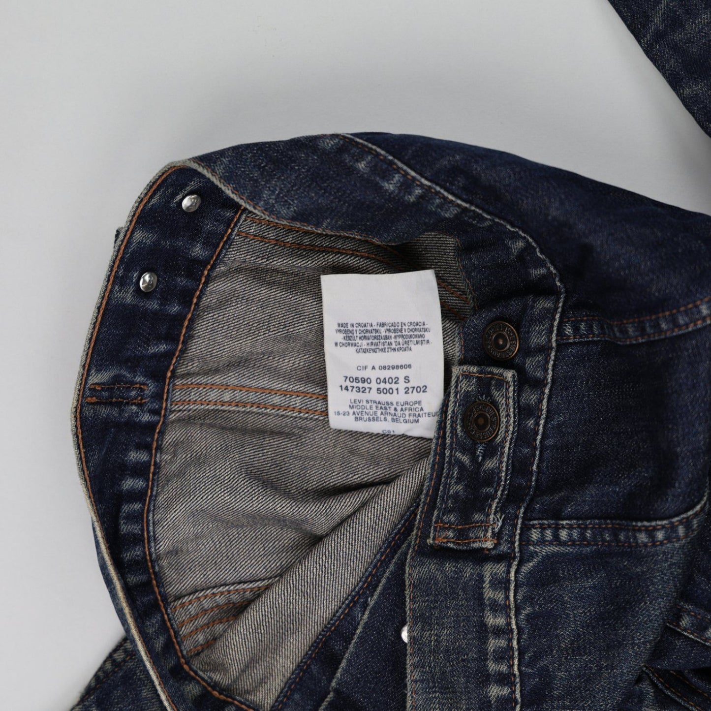 Levi's Vintage Denim Trucker Jacket Blue Size S Cotton Women's