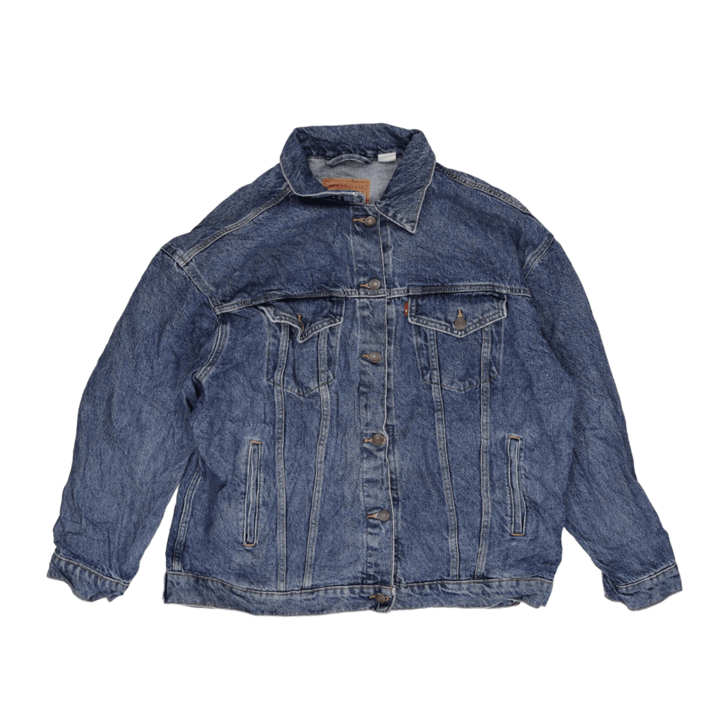 Levi's Denim Jacket Blue XL 100% Cotton Vintage Collared
