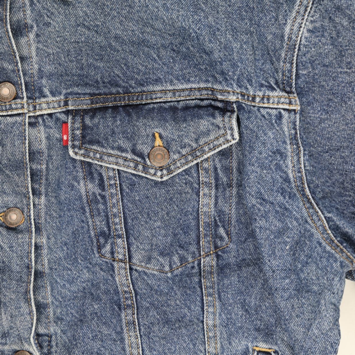 Levi's Denim Jacket Blue XL 100% Cotton Vintage Collared