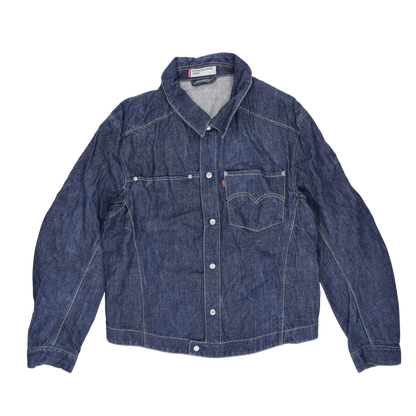 Levi's Engineered Jeans Vintage Denim Jacket Blue Large 100 Percent Cotton Collared