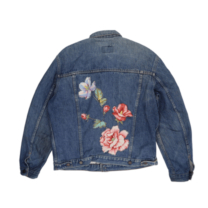 Levi's Vintage Floral Embroidered Denim Jacket Blue Medium Cotton
