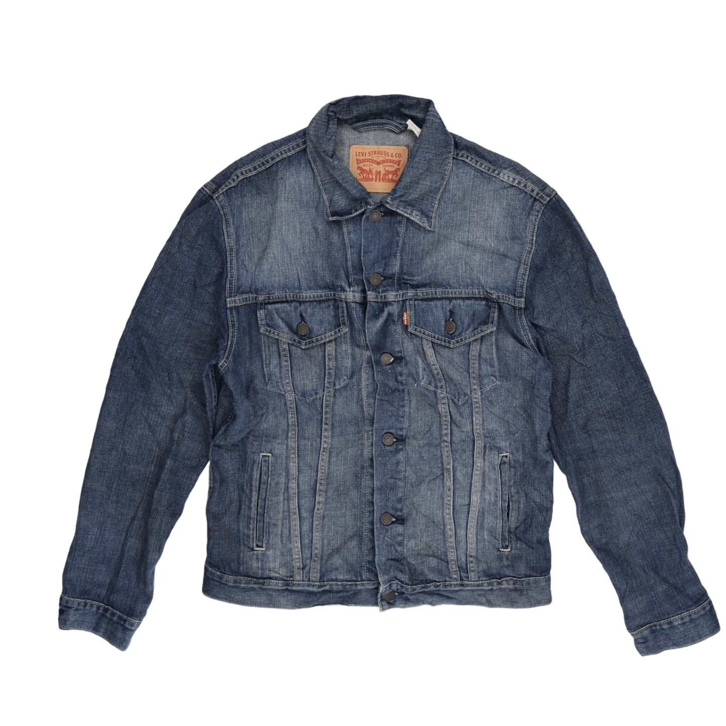 Levi's Vintage Denim Trucker Jacket Indigo Blue Medium Cotton