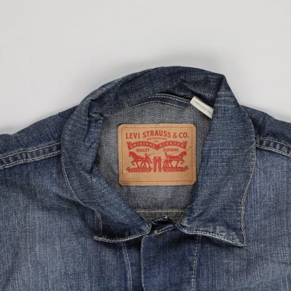 Levi's Vintage Denim Trucker Jacket Indigo Blue Medium Cotton