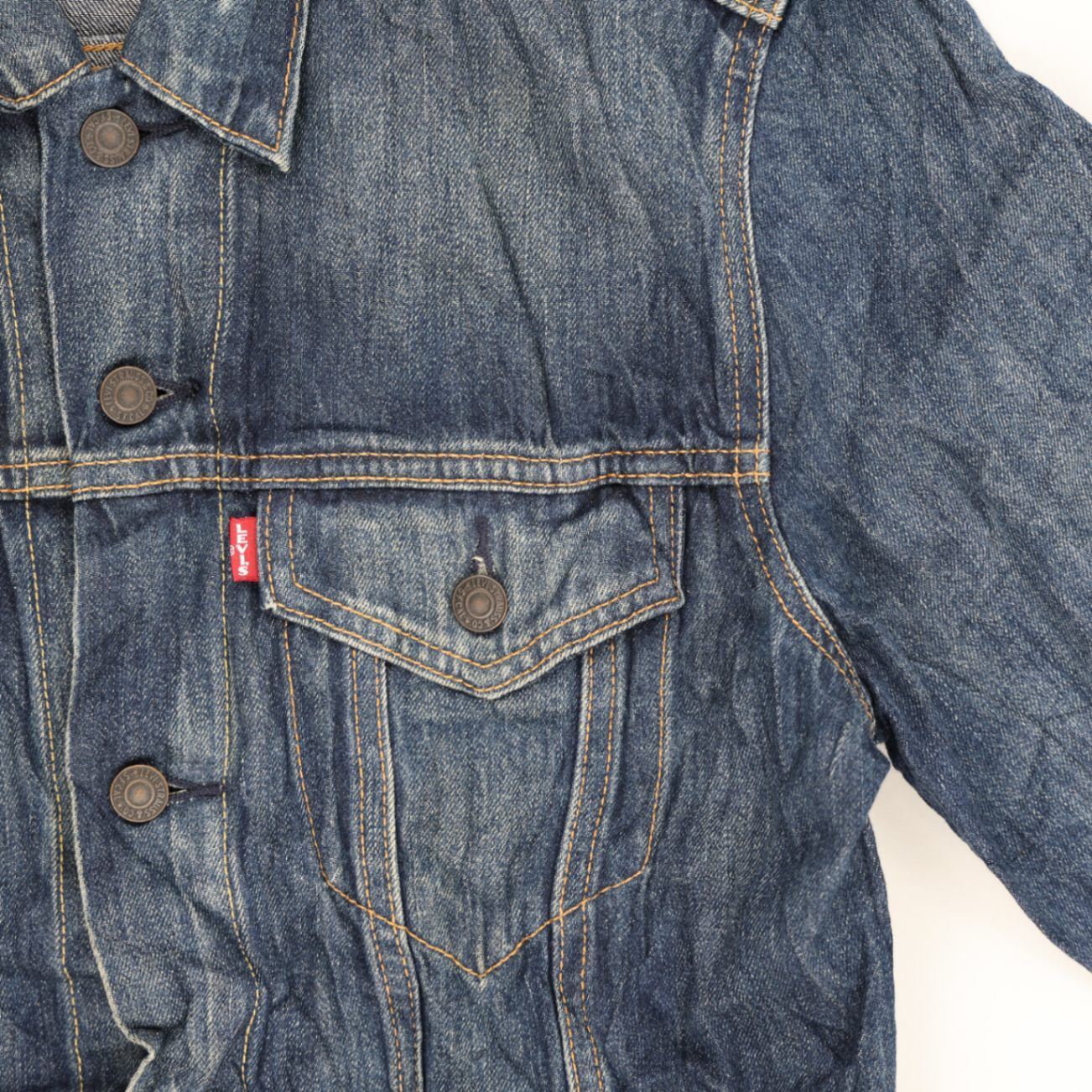 Levi's Vintage Blue Denim Trucker Jacket Medium Cotton