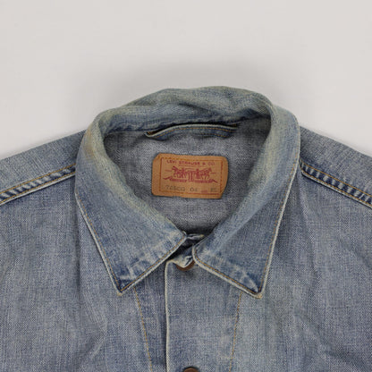 Levi's Vintage Light Blue Denim Jacket XL Cotton Collared