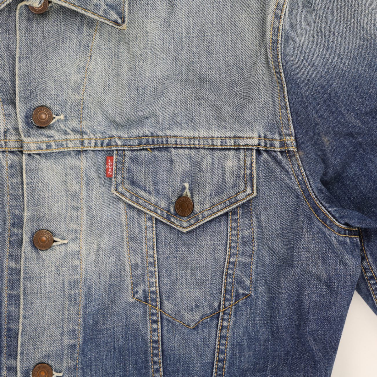Levi's Vintage Light Blue Denim Jacket XL Cotton Collared
