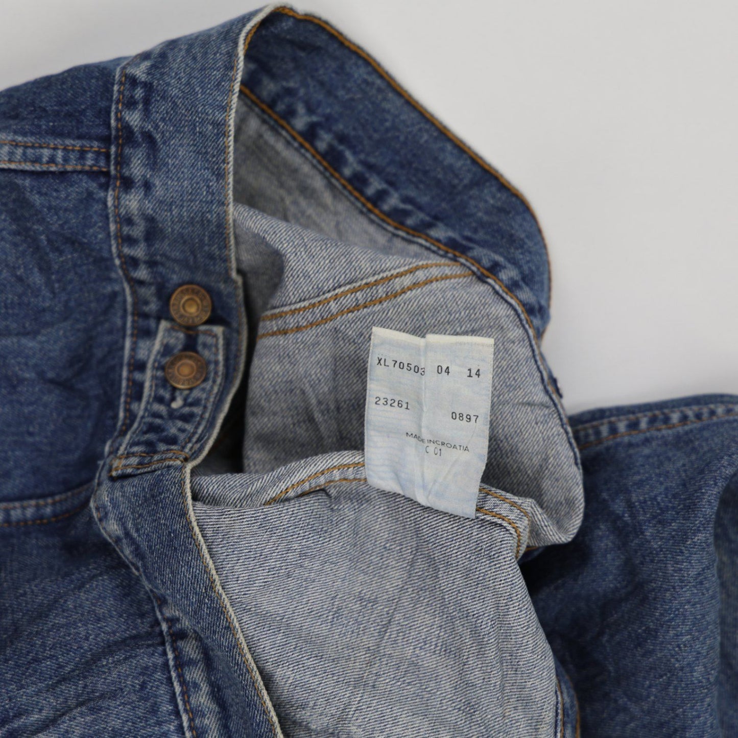 Levi's Vintage Denim Trucker Jacket Blue XL Cotton