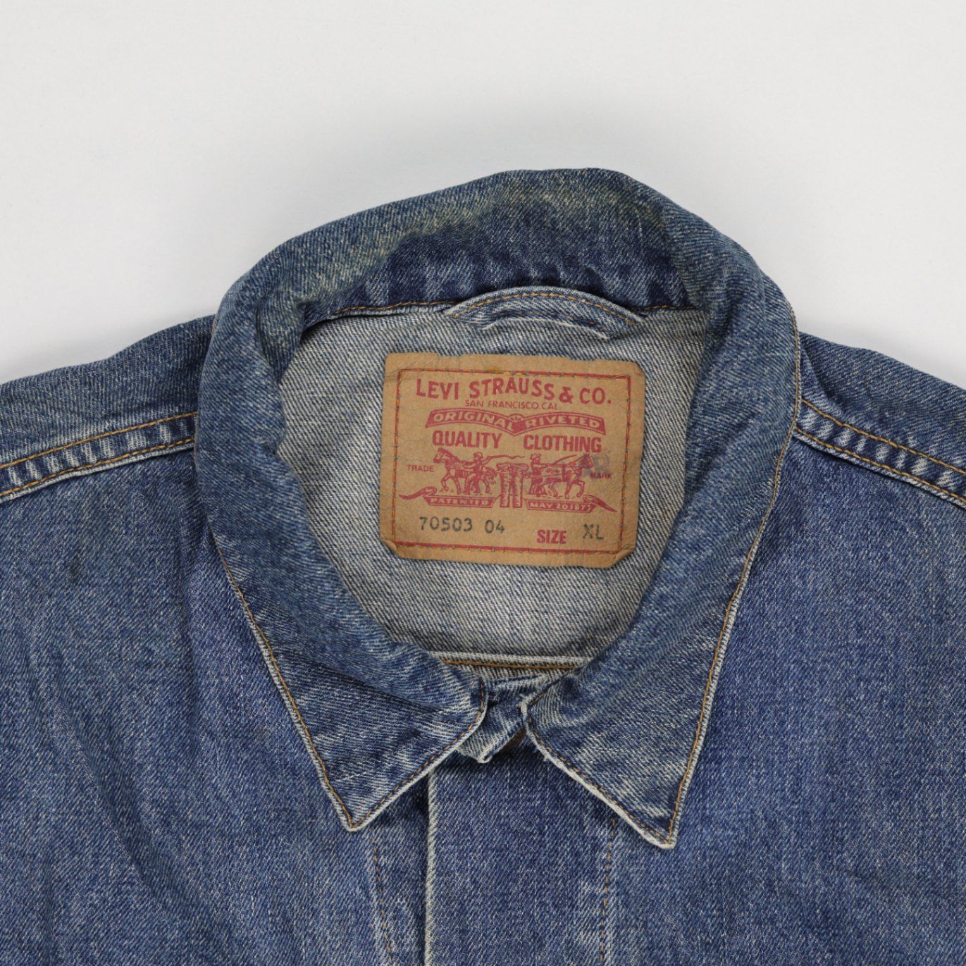 Levi's Vintage Denim Trucker Jacket Blue XL Cotton
