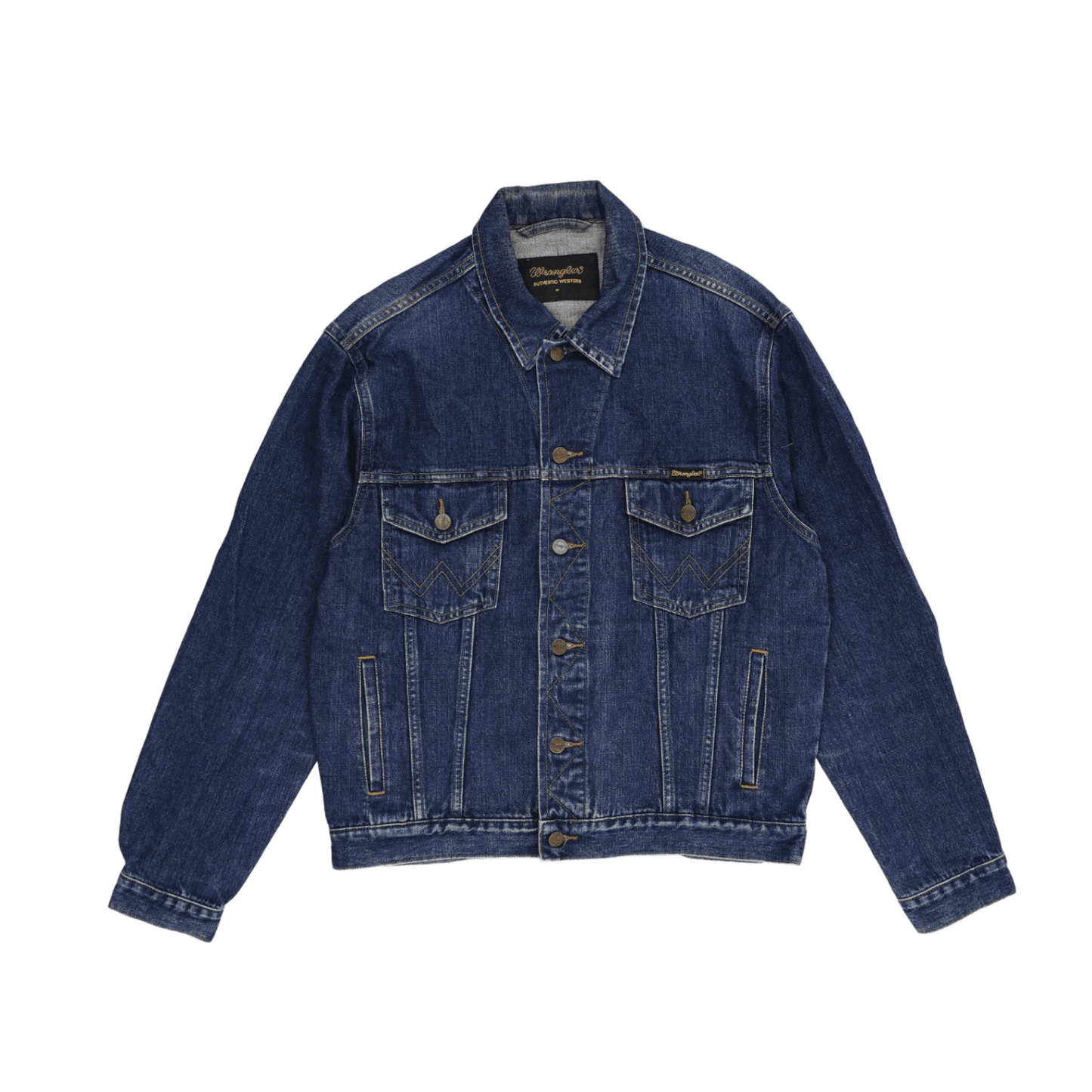 Wrangler Vintage Blue Denim Jacket Men's Medium 100% Cotton Collared