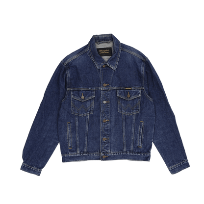 Wrangler Vintage Blue Denim Jacket Men's Medium 100% Cotton Collared