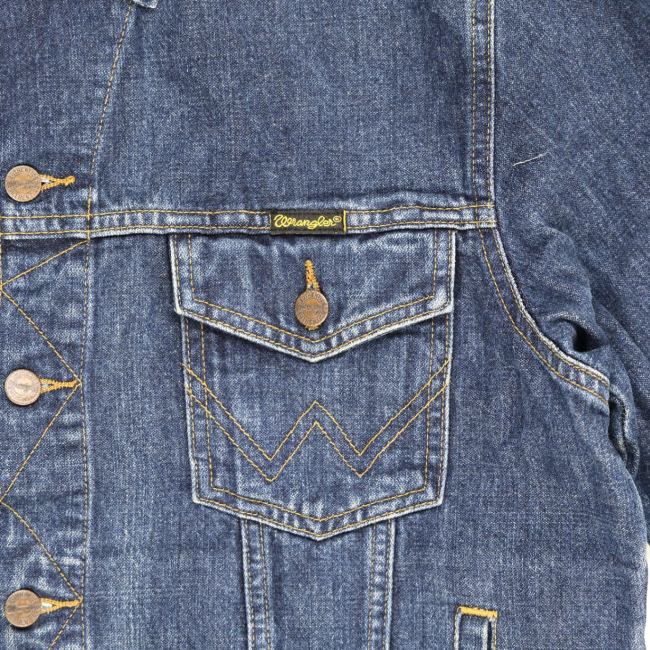 Wrangler Vintage Blue Denim Jacket Men's Medium 100% Cotton Collared