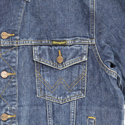 Wrangler Vintage Blue Denim Jacket Men's Medium 100% Cotton Collared