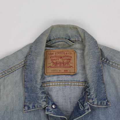 Levi's 70503 Vintage Blue Denim Trucker Jacket Size Large Cotton