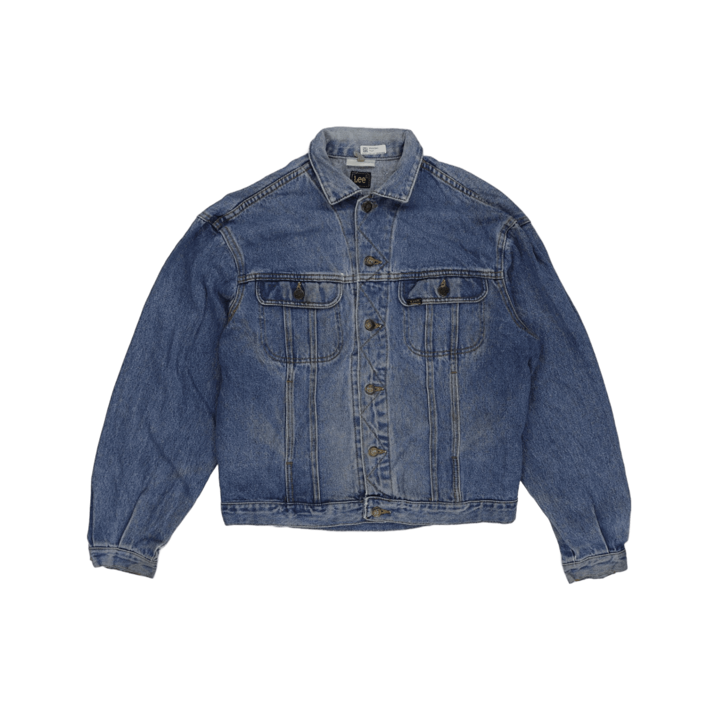 Lee Vintage Blue Denim Trucker Jacket Size Medium Cotton
