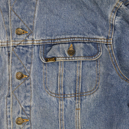 Lee Vintage Blue Denim Trucker Jacket Size Medium Cotton
