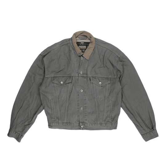 Levi's Vintage Grey Denim Trucker Jacket Men Size L Cotton