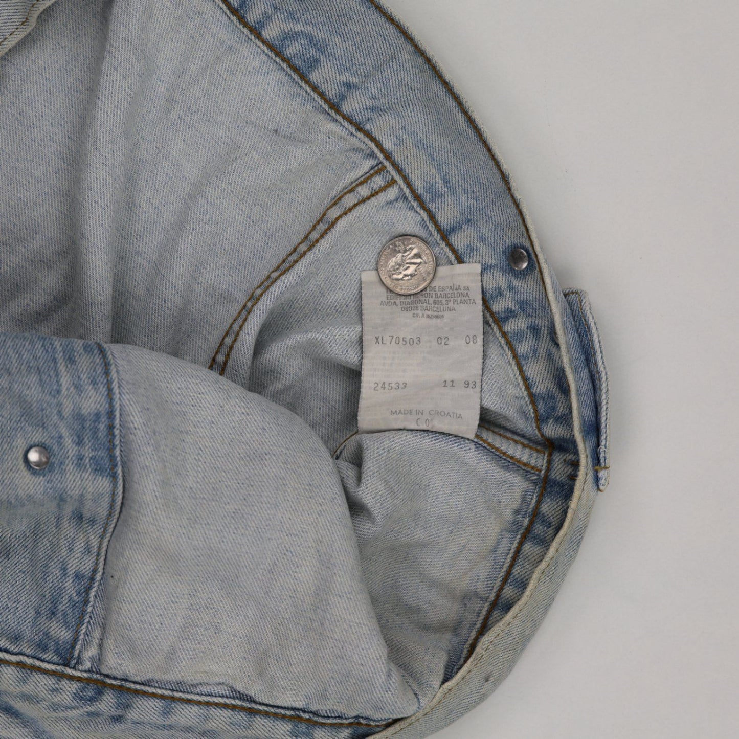 Levi's 70503 Vintage Light Blue Denim Trucker Jacket XL Cotton