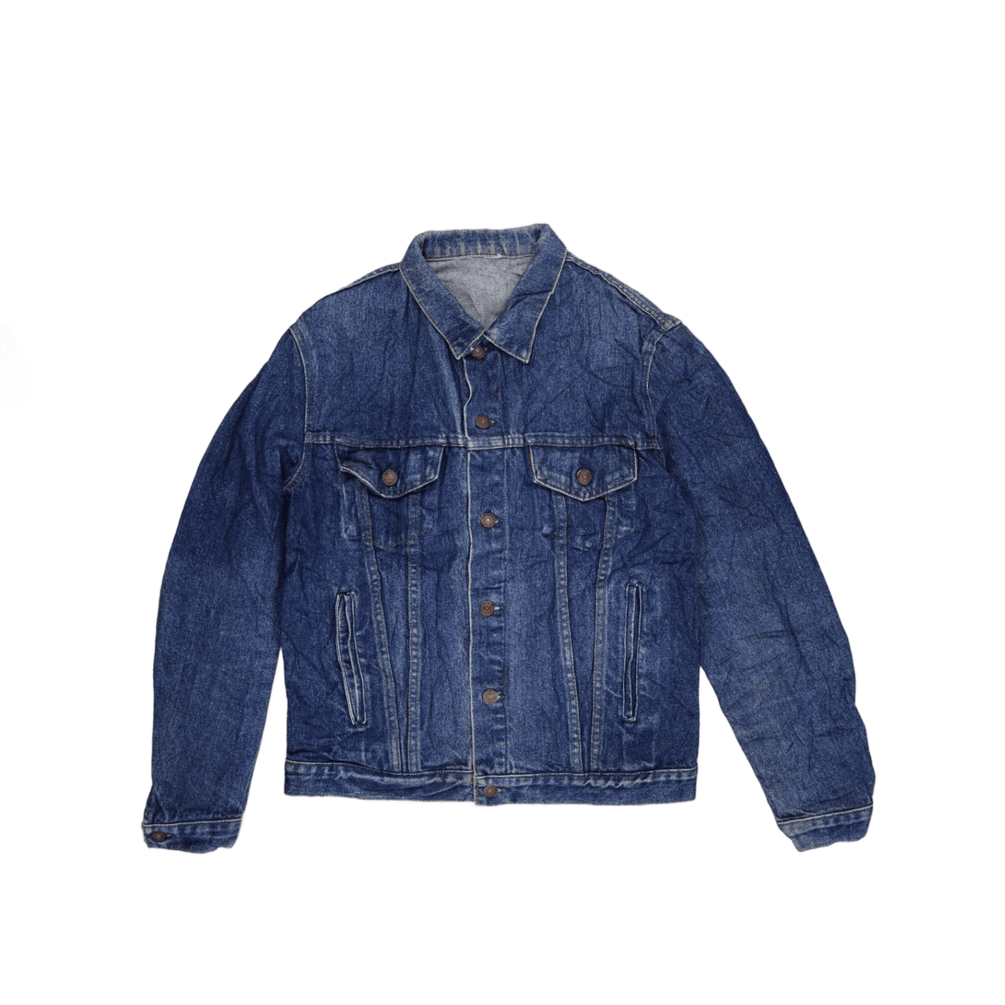 Levi's Vintage Blue Denim Jacket Medium Cotton Collared Outerwear