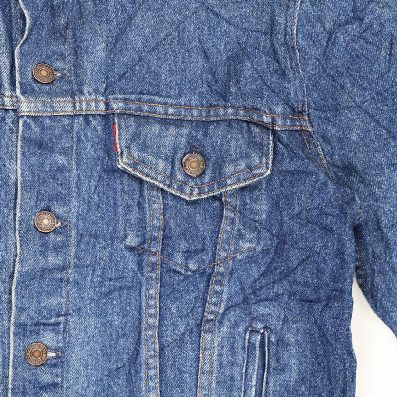 Levi's Vintage Blue Denim Jacket Medium Cotton Collared Outerwear
