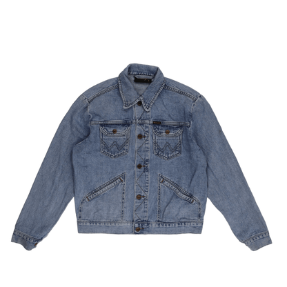 Wrangler Vintage Classic Blue Denim Jacket Unisex Small 100 Percent Cotton