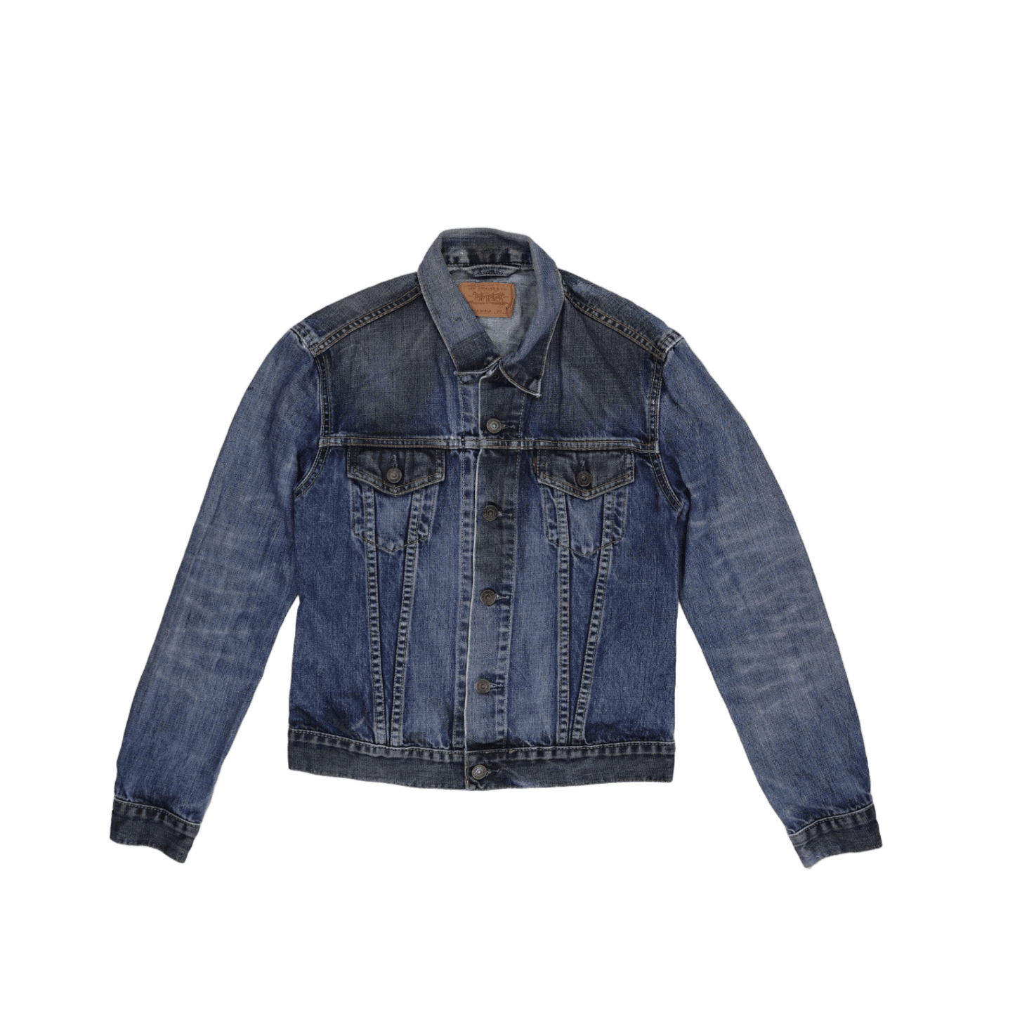 Levi's Girls Vintage Blue Denim Trucker Jacket Medium 100 Cotton