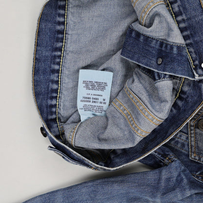 Levi's Girls Vintage Blue Denim Trucker Jacket Medium 100 Cotton
