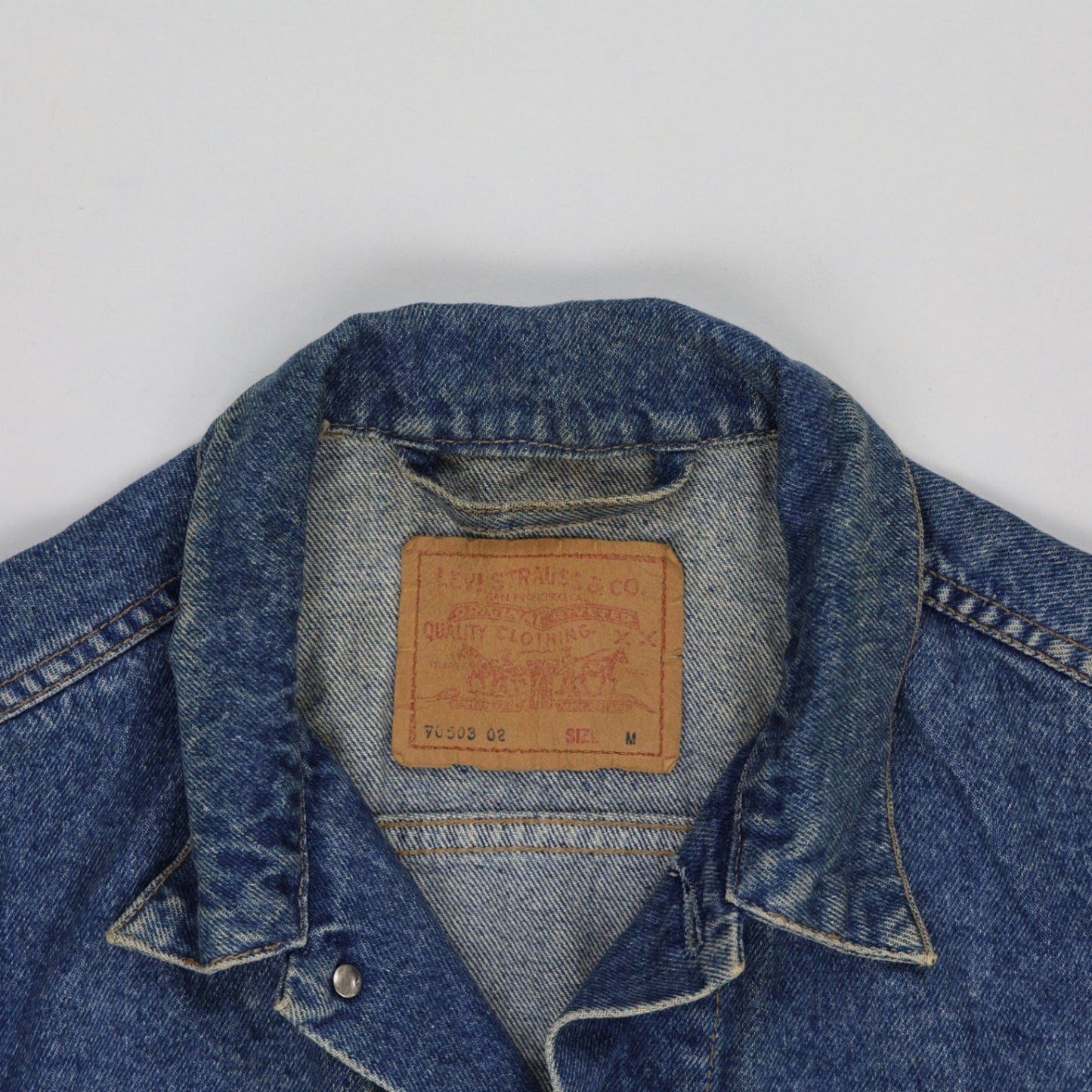 Levi's Vintage Blue Denim Trucker Jacket Men's Medium Cotton