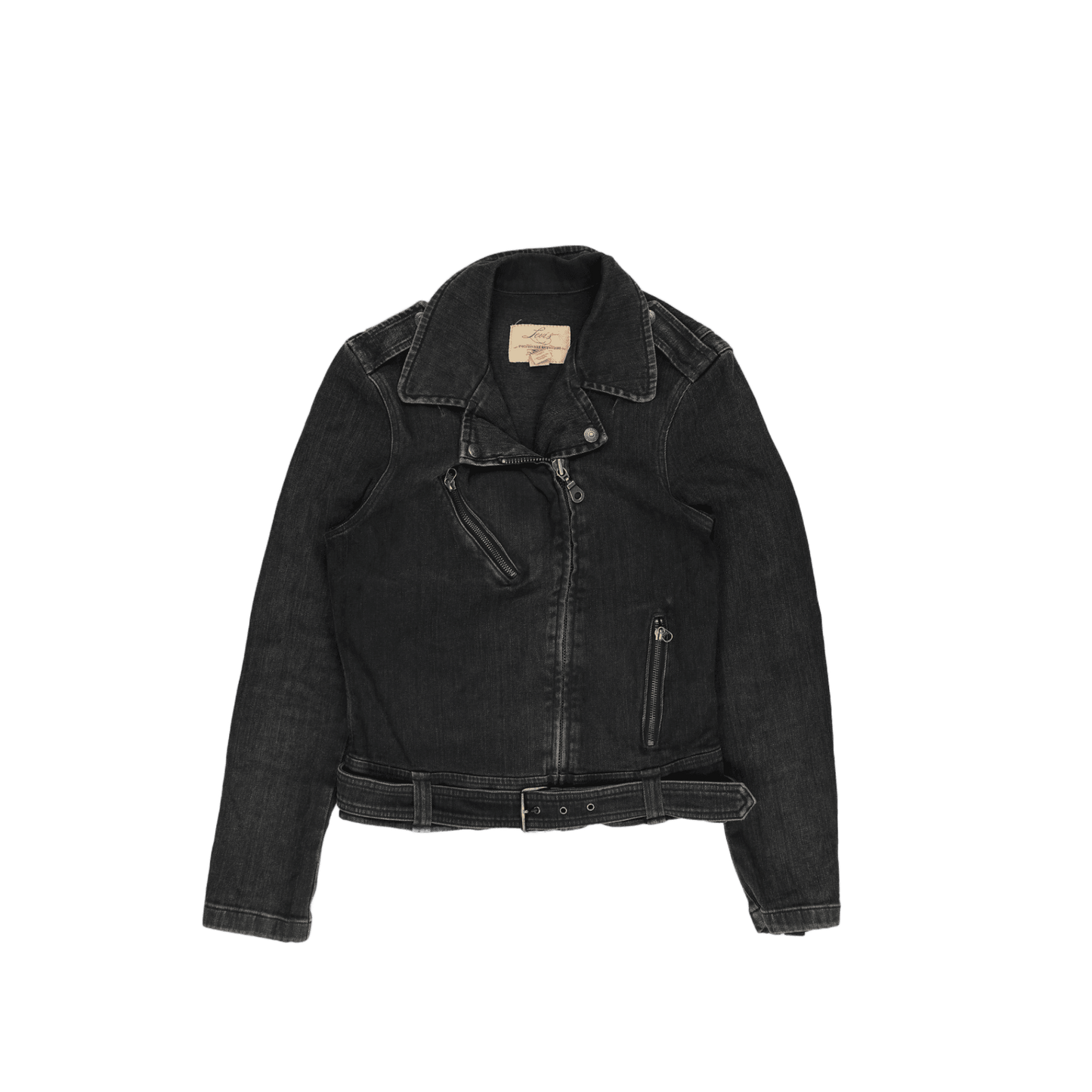 Levi's Black Denim Biker Jacket Medium Vintage Cotton