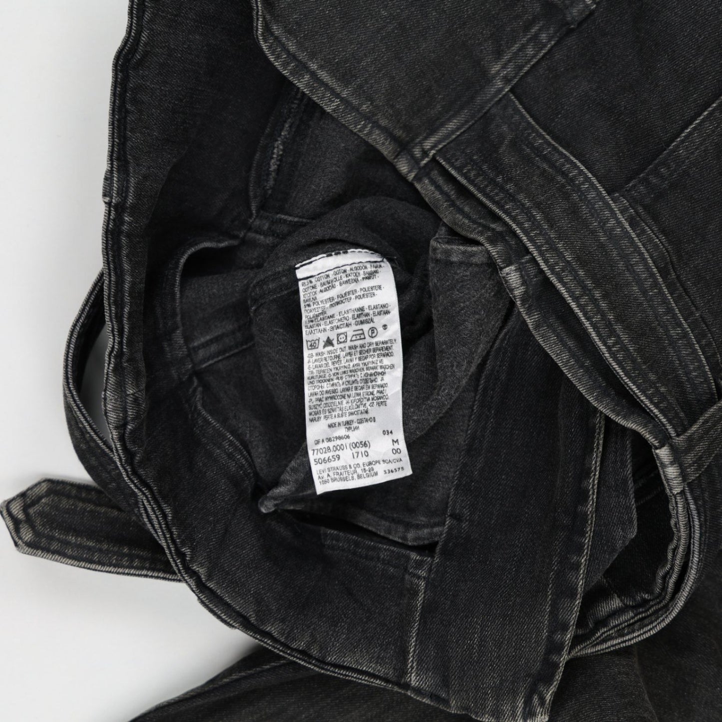 Levi's Black Denim Biker Jacket Medium Vintage Cotton