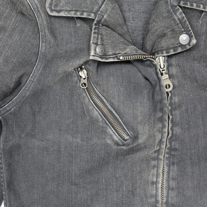Levi's Black Denim Biker Jacket Medium Vintage Cotton