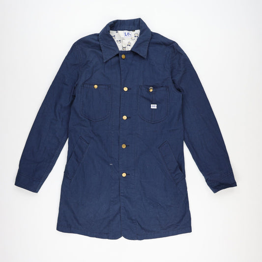 Lee Vintage Navy Chore Jacket Men Size Medium Cotton Collared