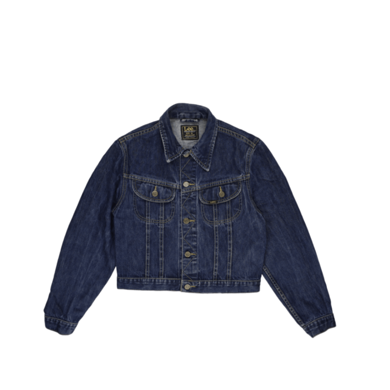 Lee Blue Denim Jacket Womens Medium 100 Percent Cotton Collared