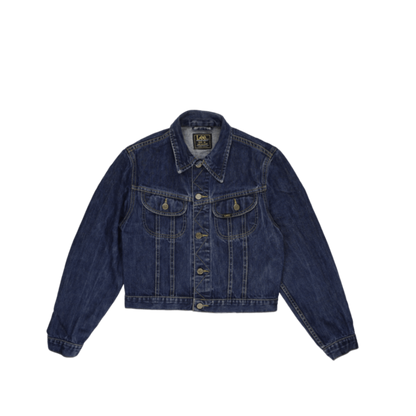 Lee Blue Denim Jacket Womens Medium 100 Percent Cotton Collared