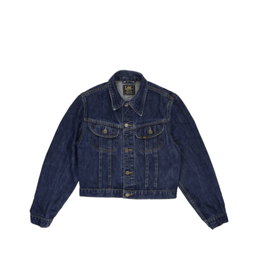 Lee Blue Denim Jacket Womens Medium 100 Percent Cotton Collared