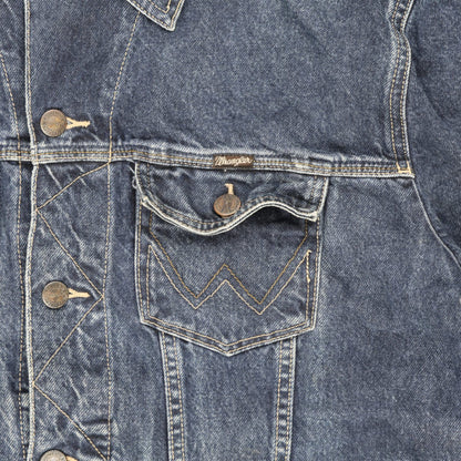 Wrangler Vintage Western Denim Jacket Blue XL Cotton