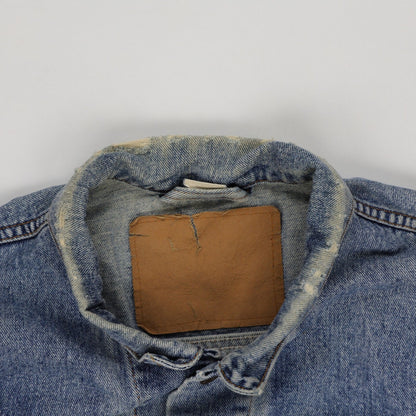 Levi's Vintage Blue Denim Trucker Jacket Medium Cotton Collared