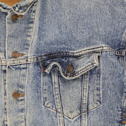 Levi's Vintage Blue Denim Trucker Jacket Medium Cotton Collared