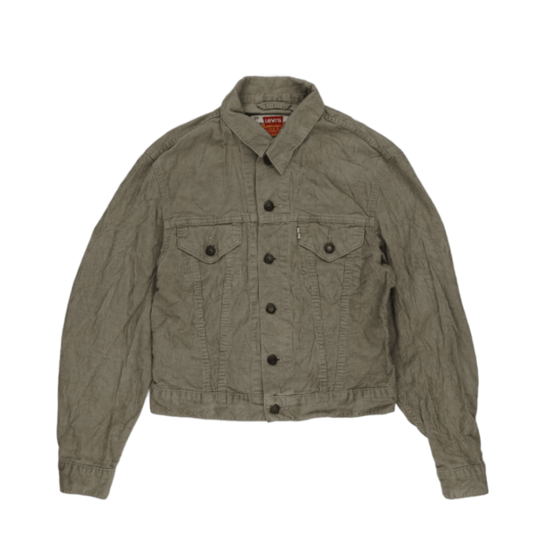 Levi's Vintage Corduroy Jacket Stone Beige Size Small 90s Style Collared Cotton