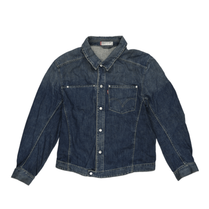 Levi's Vintage Blue Denim Jacket Large Cotton Denim Collared Men's Outerwear