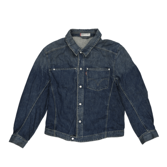 Levi's Vintage Blue Denim Jacket Large Cotton Denim Collared Men's Outerwear