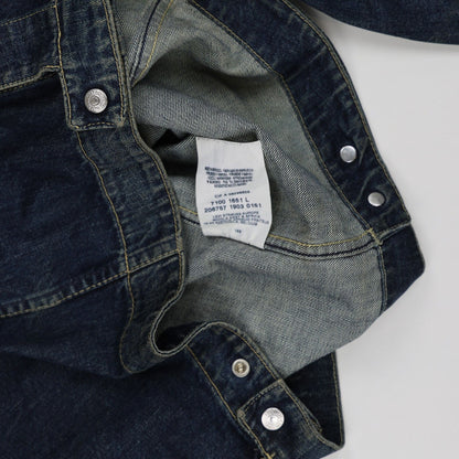 Levi's Vintage Blue Denim Jacket Large Cotton Denim Collared Men's Outerwear