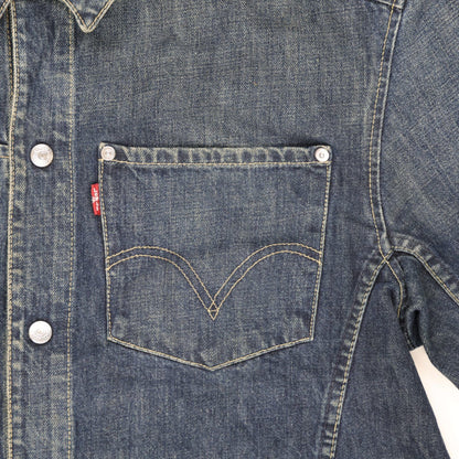 Levi's Vintage Blue Denim Jacket Large Cotton Denim Collared Men's Outerwear