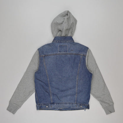 Levi's Vintage Fit Denim Hoodie Jacket Blue Grey Small Cotton Polyester Blend