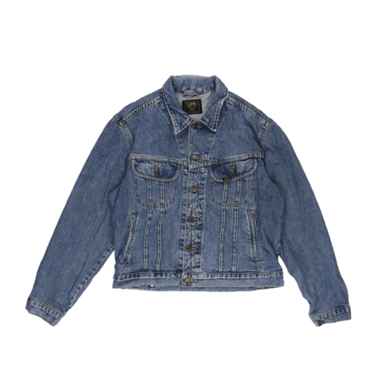 Lee Vintage Medium Blue Denim Jacket for Men Size M 100% Cotton Collared