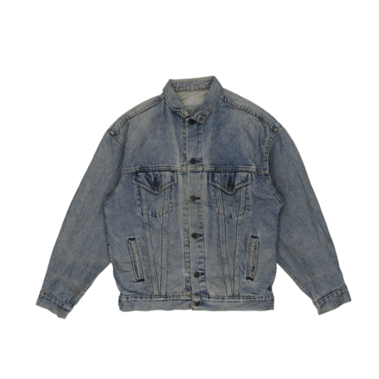 Carhartt Vintage Blue Denim Jacket Men's Size L Cotton Classic Collared