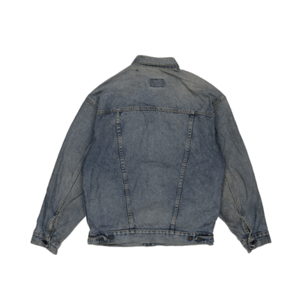 Carhartt Vintage Blue Denim Jacket Men's Size L Cotton Classic Collared